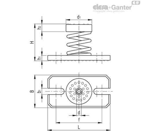 AVM Wibroizolatory sprężynowe | Elesa+Ganter